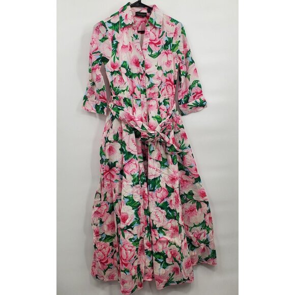 Carla Rockmore Collection Printed Lawn Shirtdress Women Size XXS NWT Floral - Picture 3 of 15